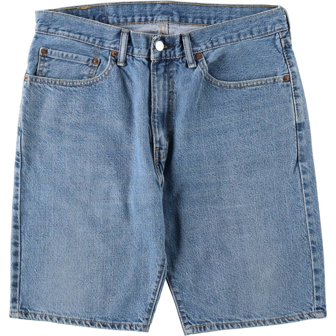 Levi's 505 denim shorts, short pants for men, size W34 cotton blue type Vintage Second Hand