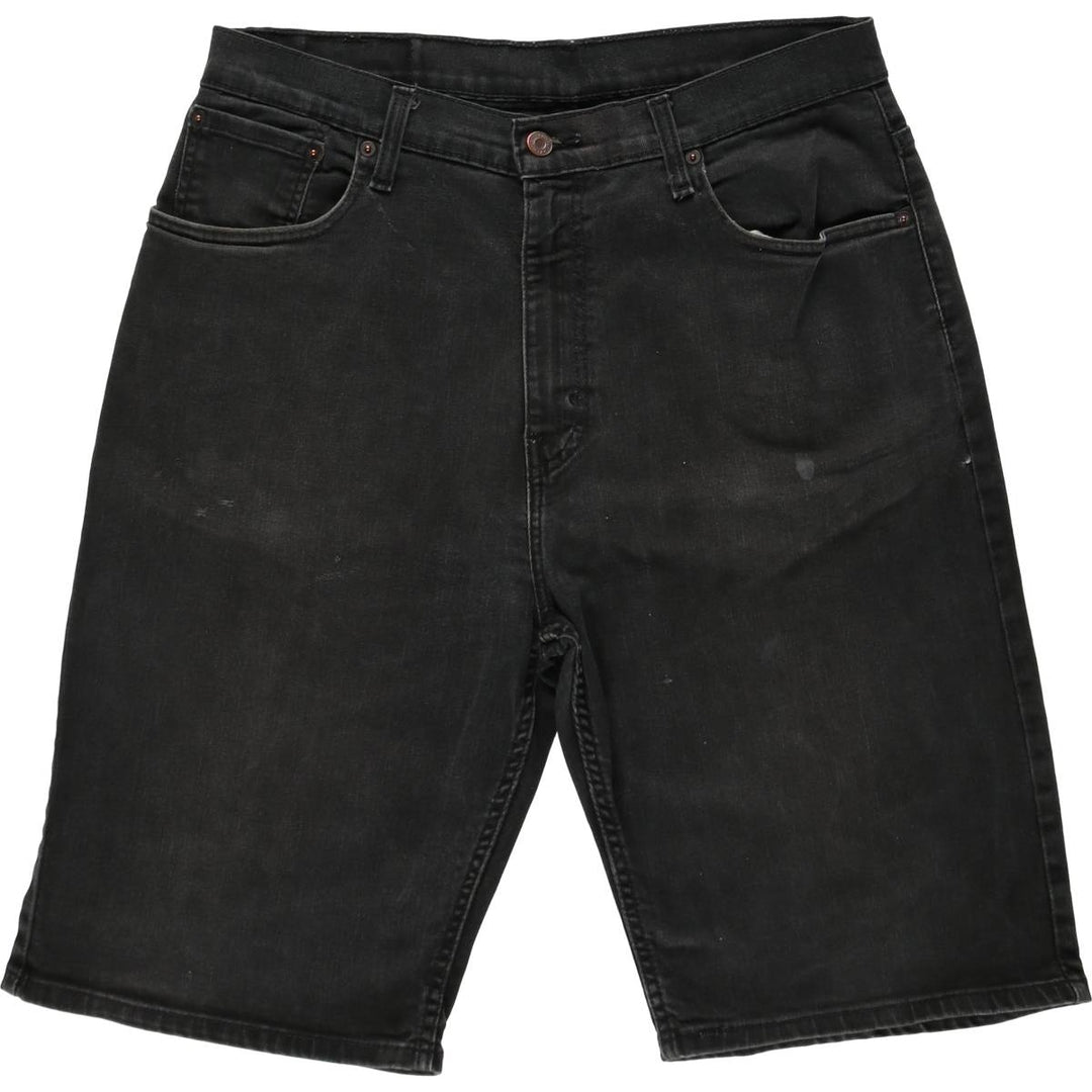 Levi's 569 Black Denim Shorts, Men's Size W34 (approx.) cotton black type Vintage Second Hand