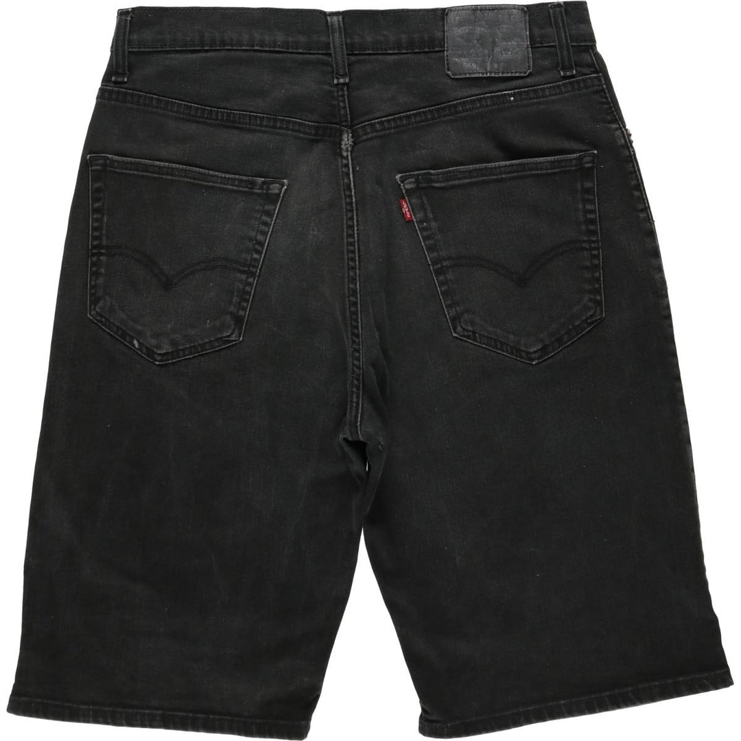 Levi's 569 Black Denim Shorts, Men's Size W34 (approx.) cotton black type Vintage Second Hand