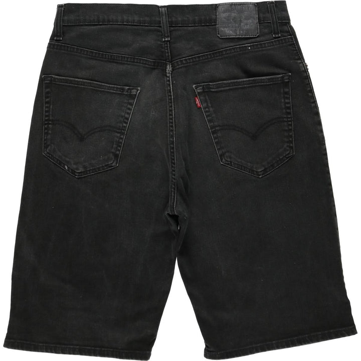 Levi's 569 Black Denim Shorts, Men's Size W34 (approx.) cotton black type Vintage Second Hand