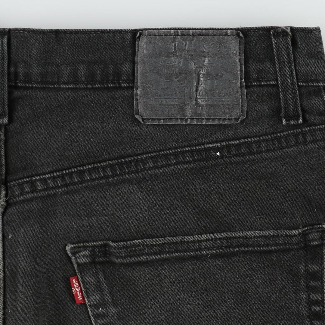 Levi's 569 Black Denim Shorts, Men's Size W34 (approx.) cotton black type Vintage Second Hand