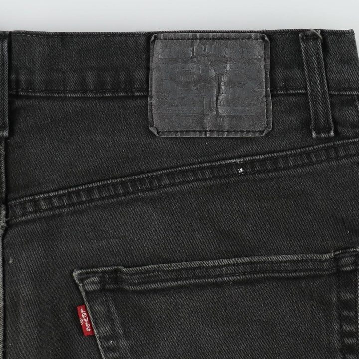 Levi's 569 Black Denim Shorts, Men's Size W34 (approx.) cotton black type Vintage Second Hand