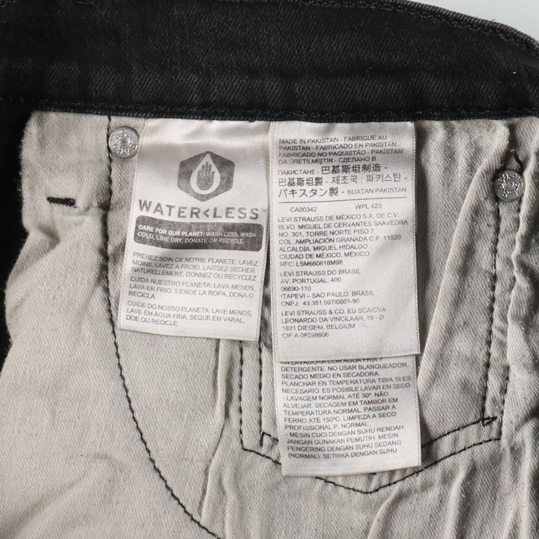 Levi's 569 Black Denim Shorts, Men's Size W34 (approx.) cotton black type Vintage Second Hand