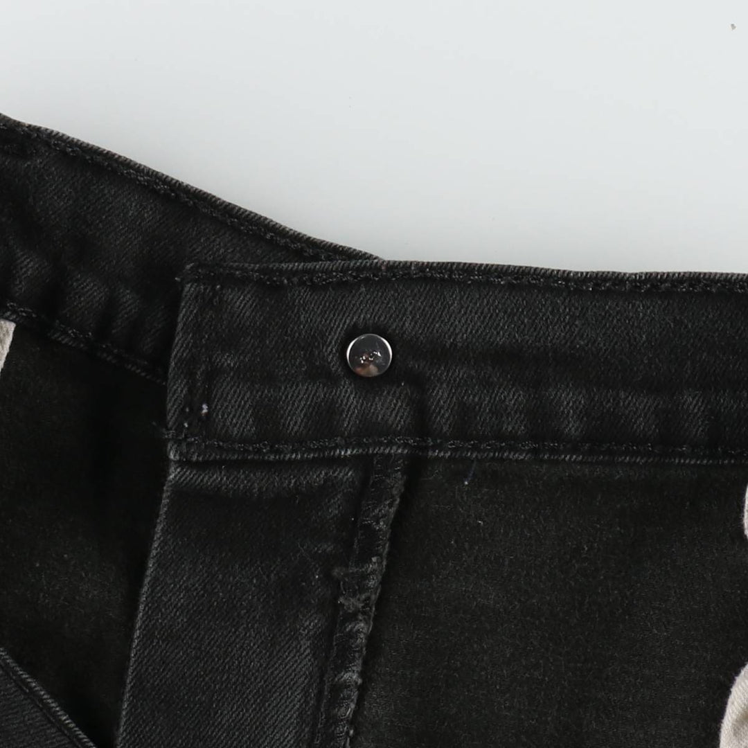Levi's 569 Black Denim Shorts, Men's Size W34 (approx.) cotton black type Vintage Second Hand