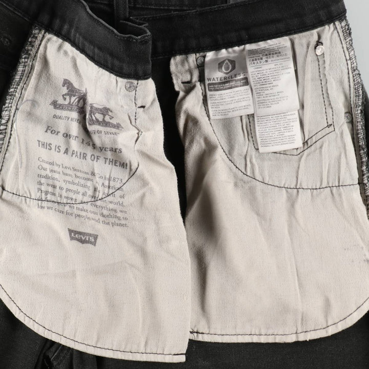 Levi's 569 Black Denim Shorts, Men's Size W34 (approx.) cotton black type Vintage Second Hand