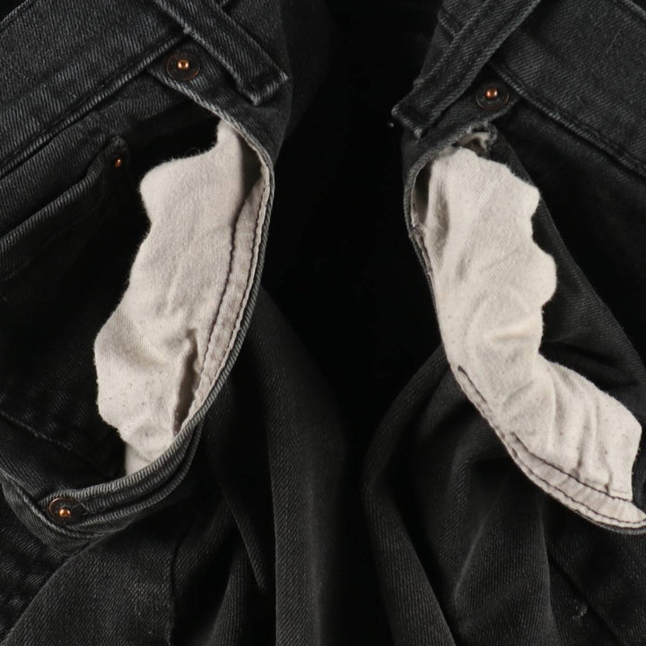 Levi's 569 Black Denim Shorts, Men's Size W34 (approx.) cotton black type Vintage Second Hand