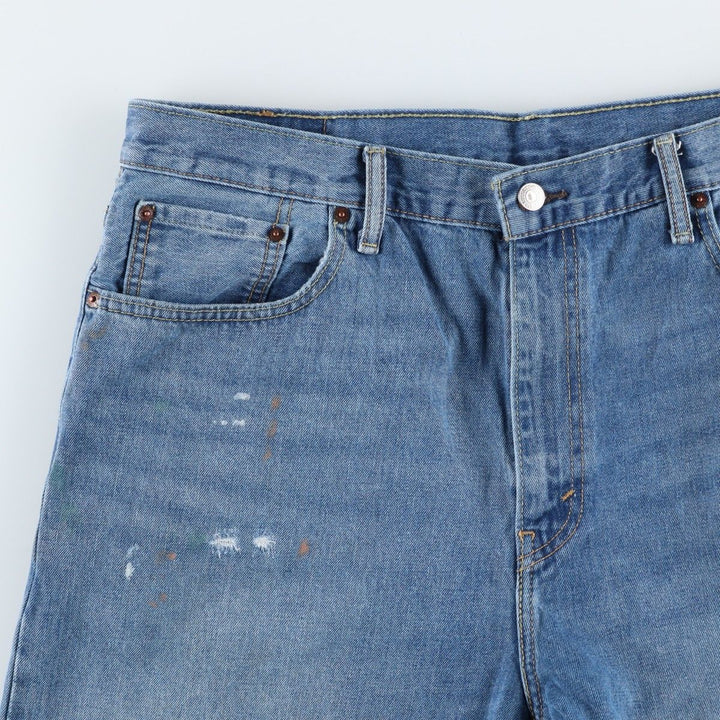 Levi's 569 Painted Denim Shorts, Men's W39 (approx.) cotton Blue type light blue Vintage Second Hand