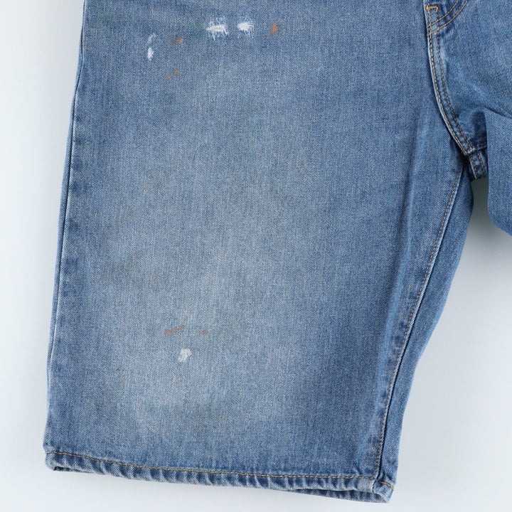 Levi's 569 Painted Denim Shorts, Men's W39 (approx.) cotton Blue type light blue Vintage Second Hand