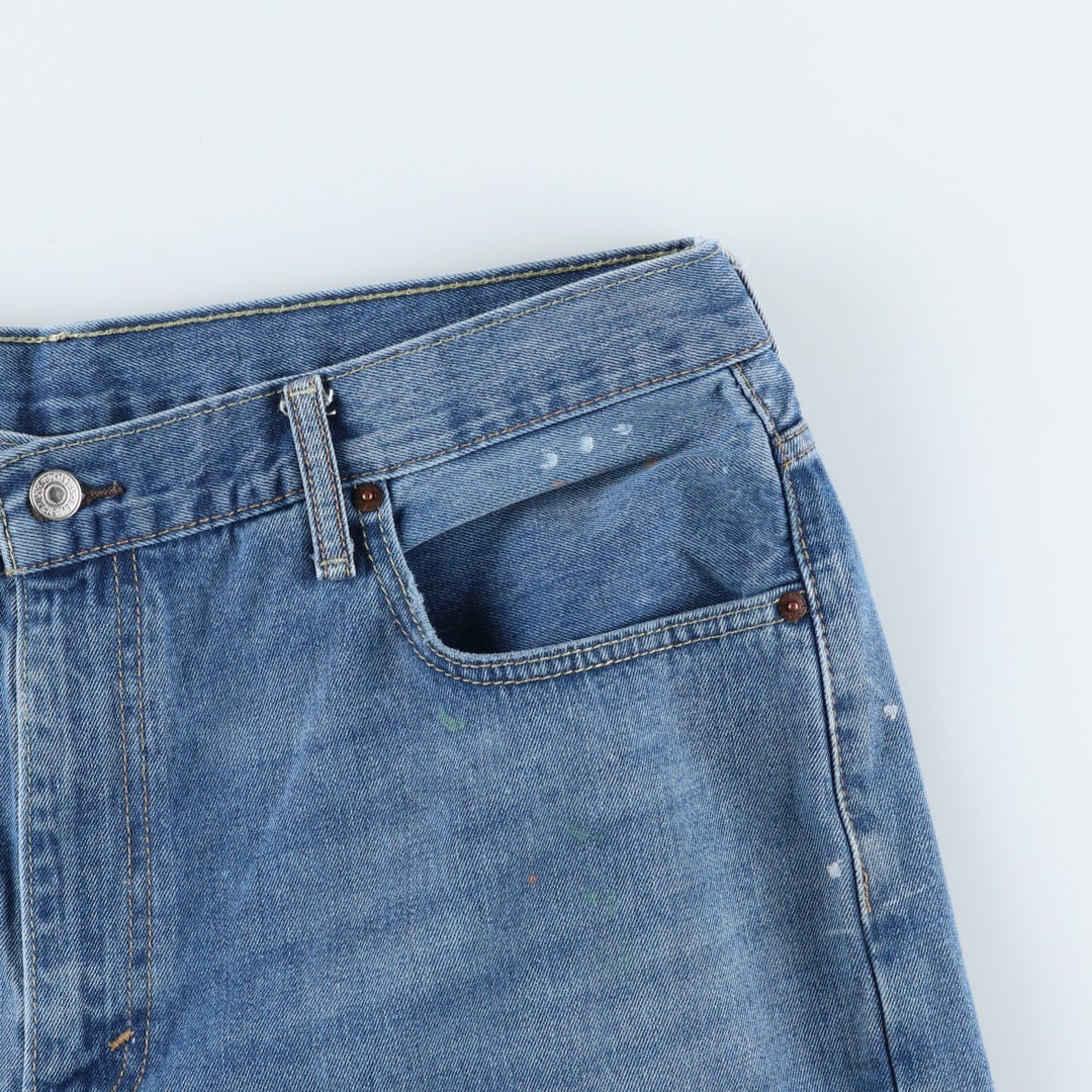 Levi's 569 Painted Denim Shorts, Men's W39 (approx.) cotton Blue type light blue Vintage Second Hand