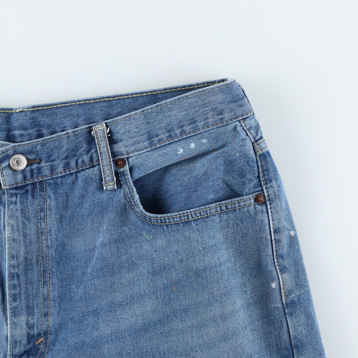 Levi's 569 Painted Denim Shorts, Men's W39 (approx.) cotton Blue type light blue Vintage Second Hand