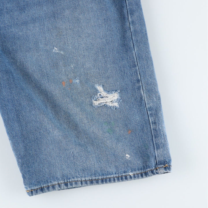 Levi's 569 Painted Denim Shorts, Men's W39 (approx.) cotton Blue type light blue Vintage Second Hand