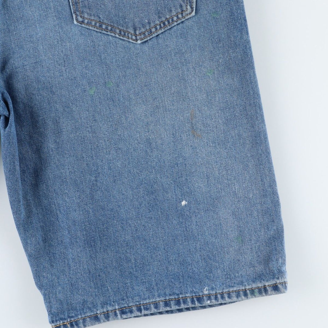 Levi's 569 Painted Denim Shorts, Men's W39 (approx.) cotton Blue type light blue Vintage Second Hand