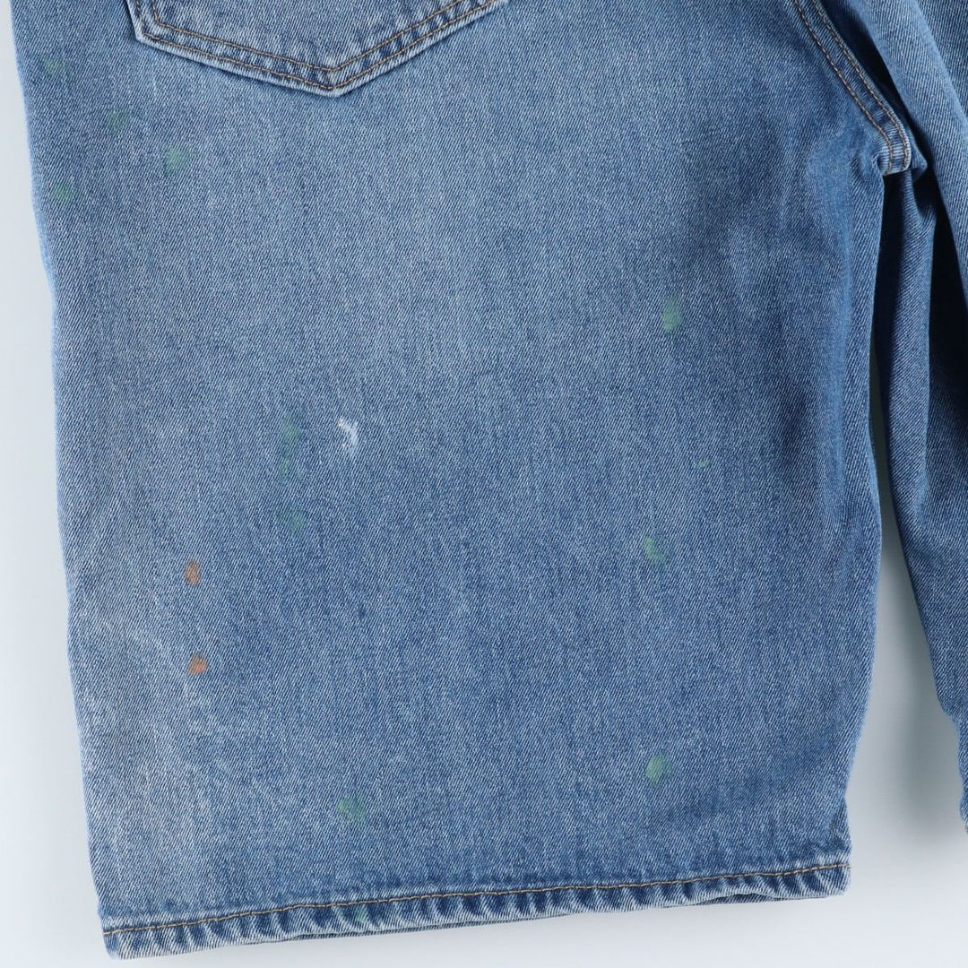 Levi's 569 Painted Denim Shorts, Men's W39 (approx.) cotton Blue type light blue Vintage Second Hand