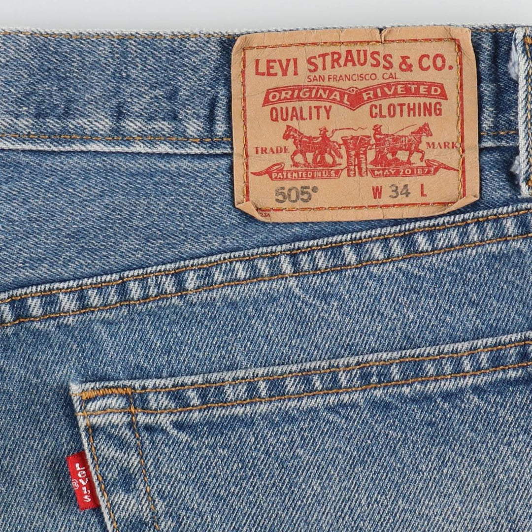 Levi's 505 Regular Fit Denim Shorts (Men's W35 equivalent) cotton blue type Vintage Second Hand