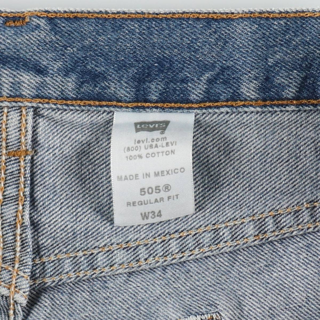 Levi's 505 Regular Fit Denim Shorts (Men's W35 equivalent) cotton blue type Vintage Second Hand