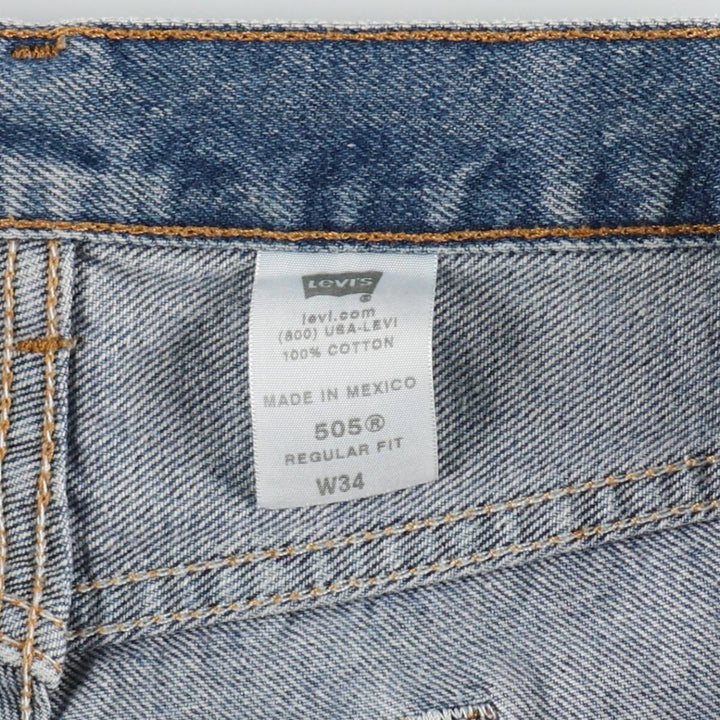 Levi's 505 Regular Fit Denim Shorts (Men's W35 equivalent) cotton blue type Vintage Second Hand