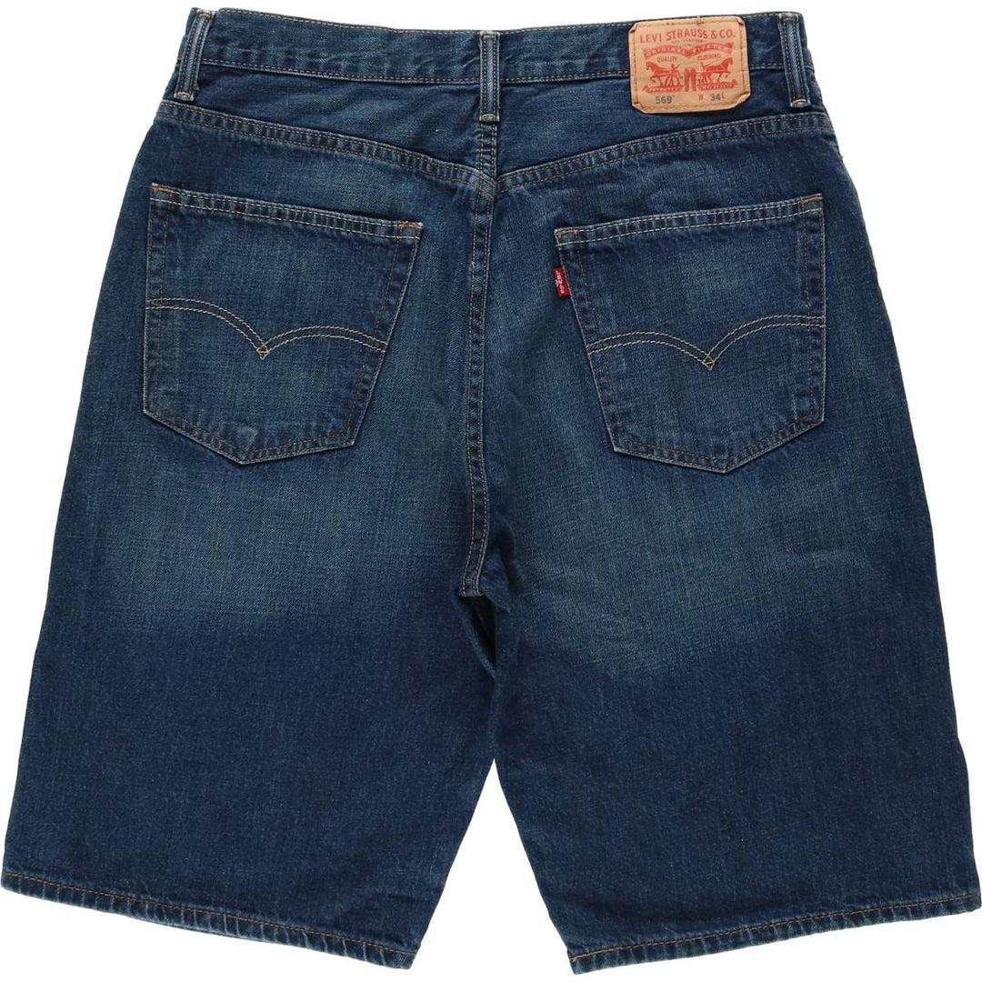 Levi's 569 denim shorts, half pants, jorts, men's size w36 cotton blue type Vintage Second Hand