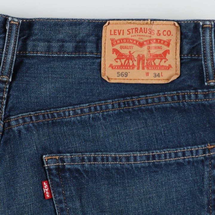 Levi's 569 denim shorts, half pants, jorts, men's size w36 cotton blue type Vintage Second Hand