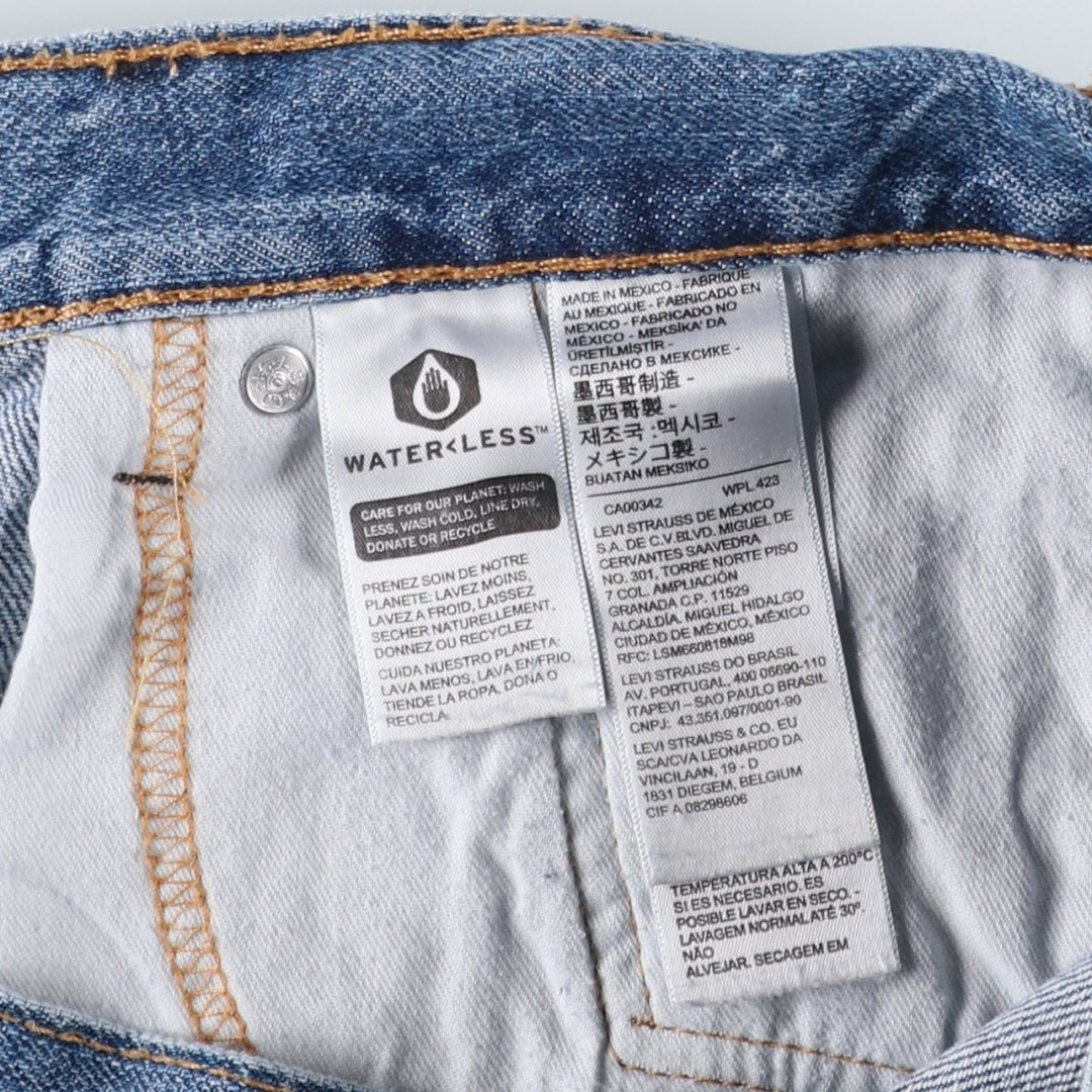 Levi's 505 denim shorts, men's size W35 cotton blue type Vintage Second Hand