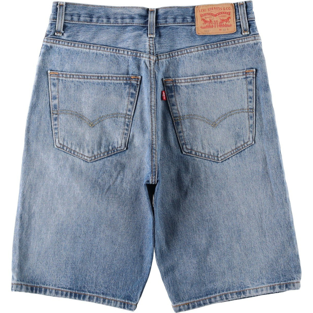 Levi's 569 Denim Shorts, Half Pants, Men's, Size W33 cotton blue type Vintage Second Hand