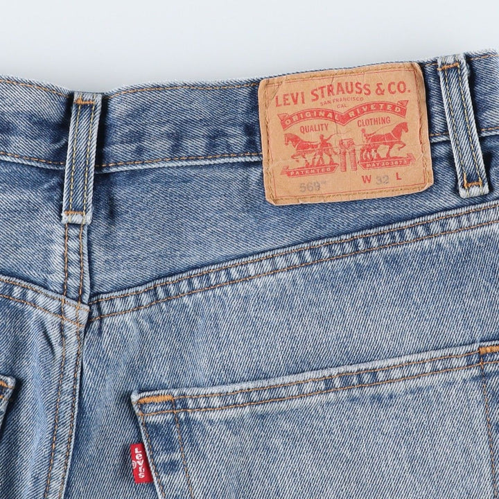 Levi's 569 Denim Shorts, Half Pants, Men's, Size W33 cotton blue type Vintage Second Hand