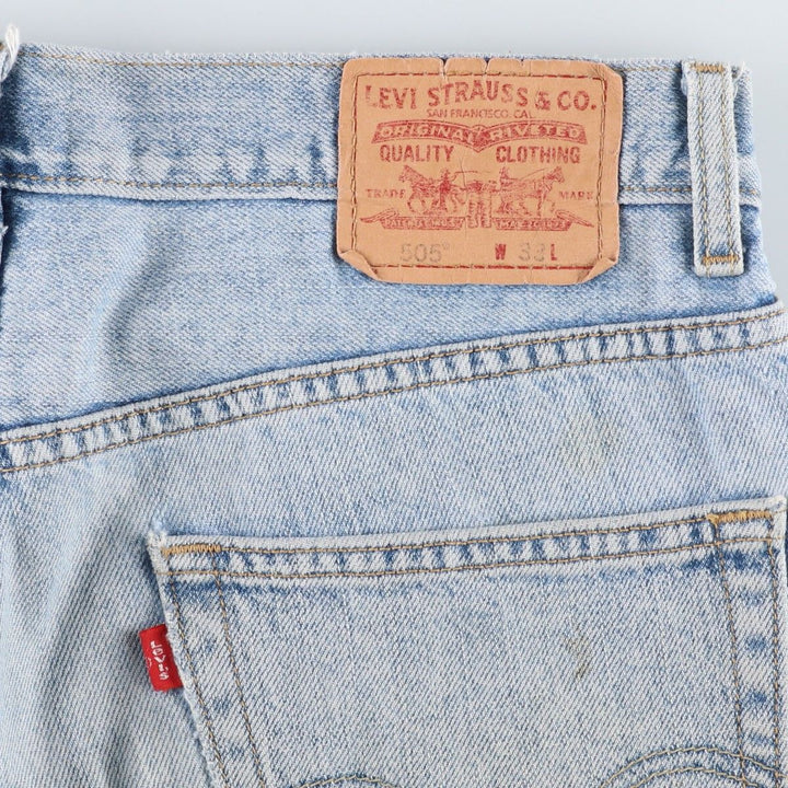 Levi's 505 REGULAR FIT denim shorts, short pants, men's size w34 cotton blue type Vintage Second Hand
