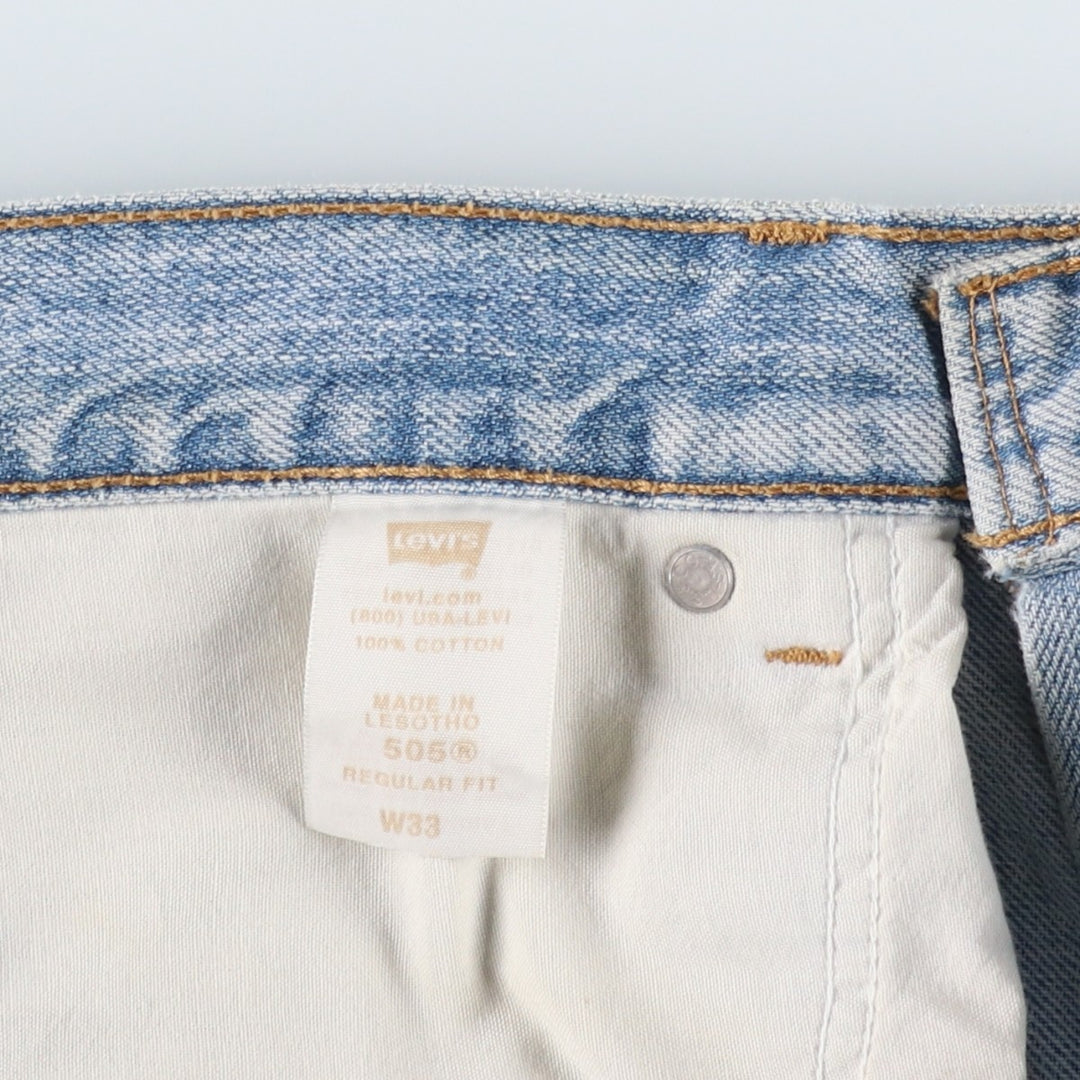 Levi's 505 REGULAR FIT denim shorts, short pants, men's size w34 cotton blue type Vintage Second Hand