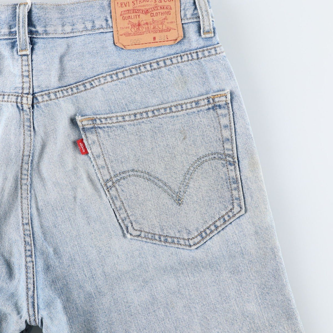Levi's 505 REGULAR FIT denim shorts, short pants, men's size w34 cotton blue type Vintage Second Hand