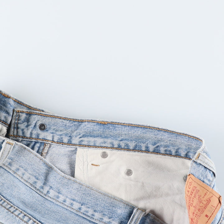 Levi's 505 REGULAR FIT denim shorts, short pants, men's size w34 cotton blue type Vintage Second Hand