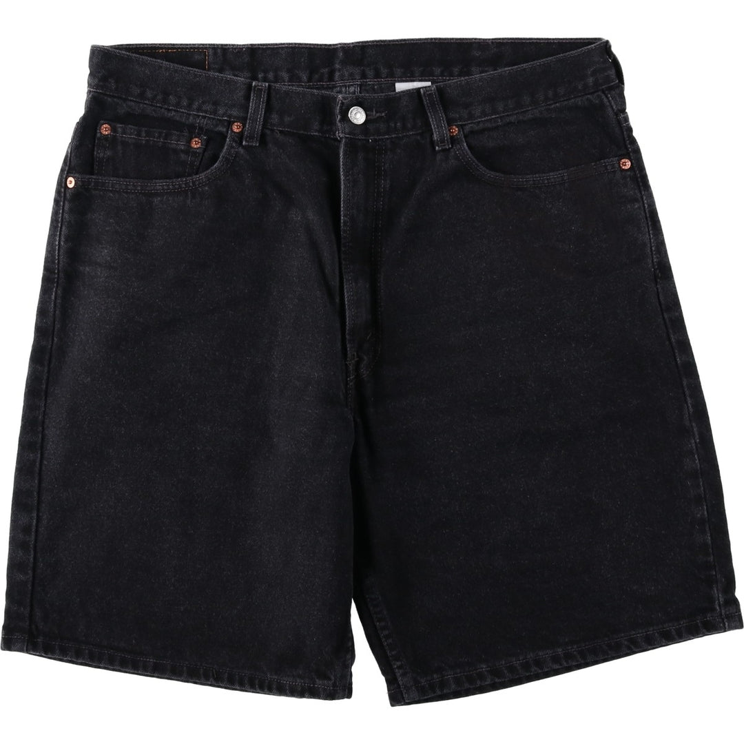 Levi's 550 Relaxed Fit Black Denim Shorts (Men's size W38 equivalent) cotton black type Vintage Second Hand