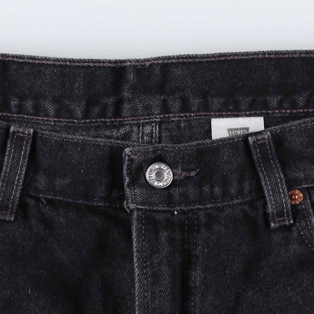 Levi's 550 Relaxed Fit Black Denim Shorts (Men's size W38 equivalent) cotton black type Vintage Second Hand