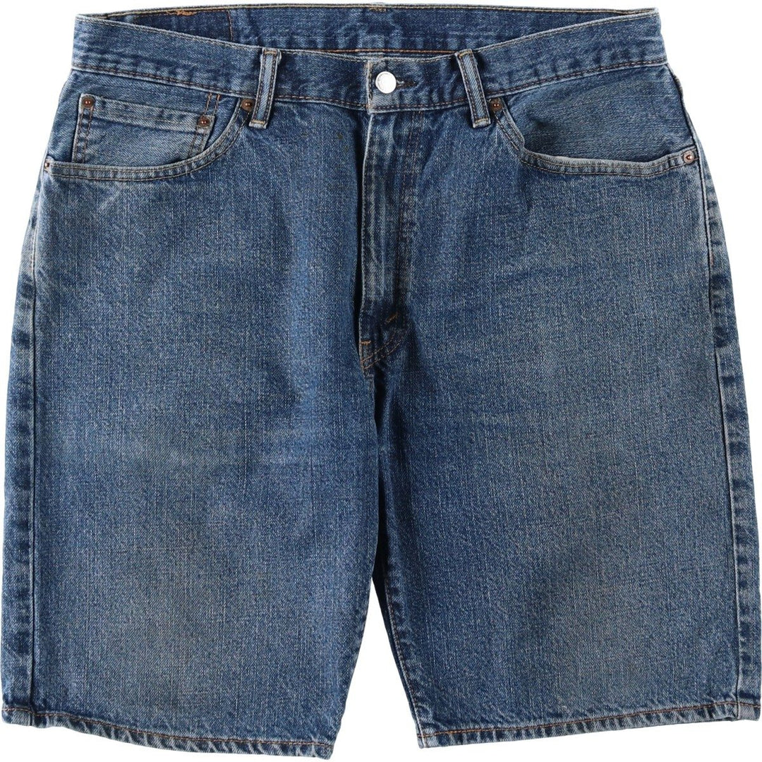 Levi's 505 denim shorts, men's size W36 (approx.) cotton blue type Vintage Second Hand