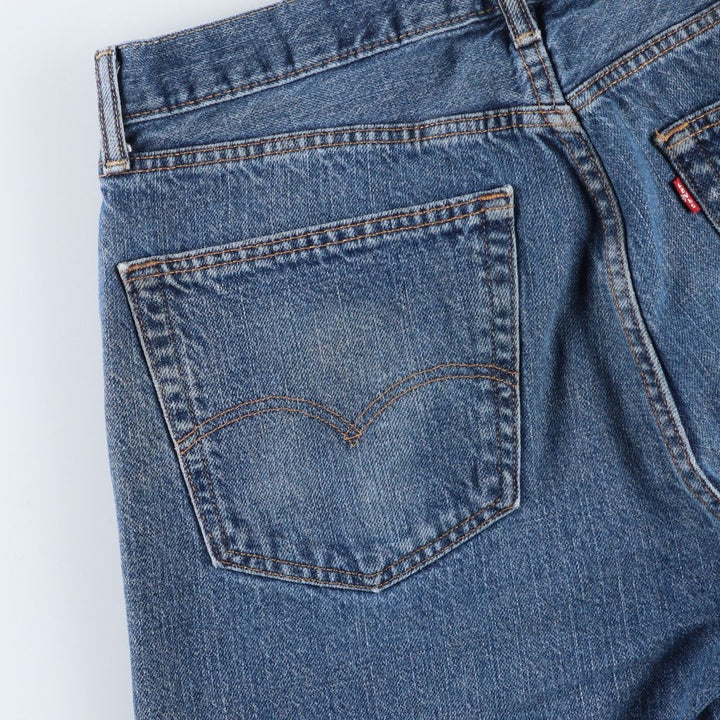 Levi's 505 denim shorts, men's size W36 (approx.) cotton blue type Vintage Second Hand
