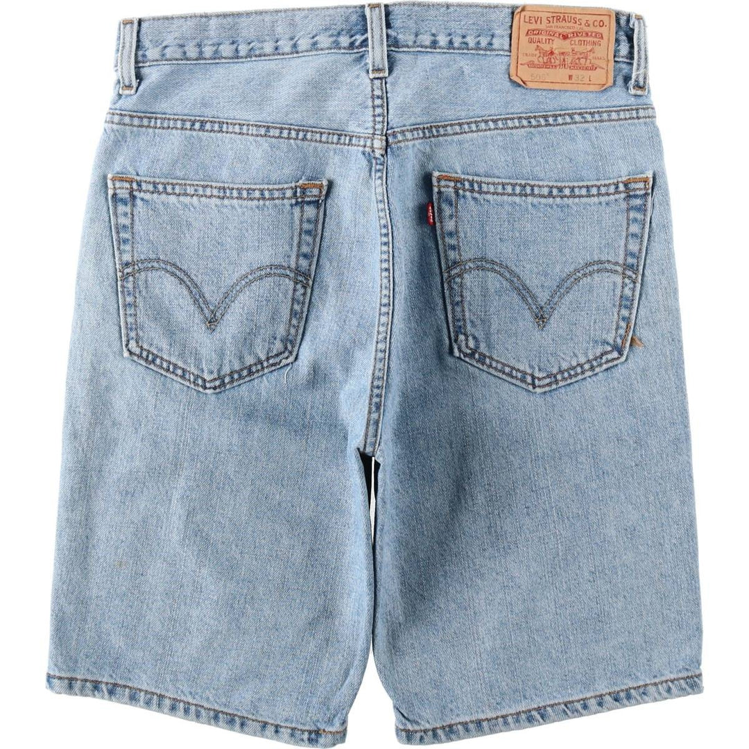Levi's 505 REGULAR FIT denim shorts, short pants, men's size w33 cotton blue type Vintage Second Hand