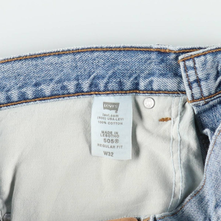 Levi's 505 REGULAR FIT denim shorts, short pants, men's size w33 cotton blue type Vintage Second Hand