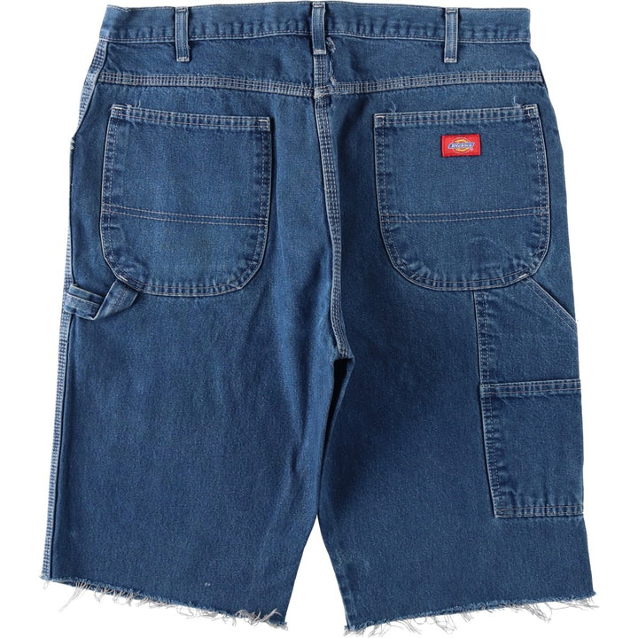 Dickies Cut-Off Denim Painter Shorts, Men's Size W36 (approx.) cotton blue type Vintage Second Hand