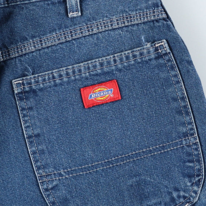 Dickies Cut-Off Denim Painter Shorts, Men's Size W36 (approx.) cotton blue type Vintage Second Hand