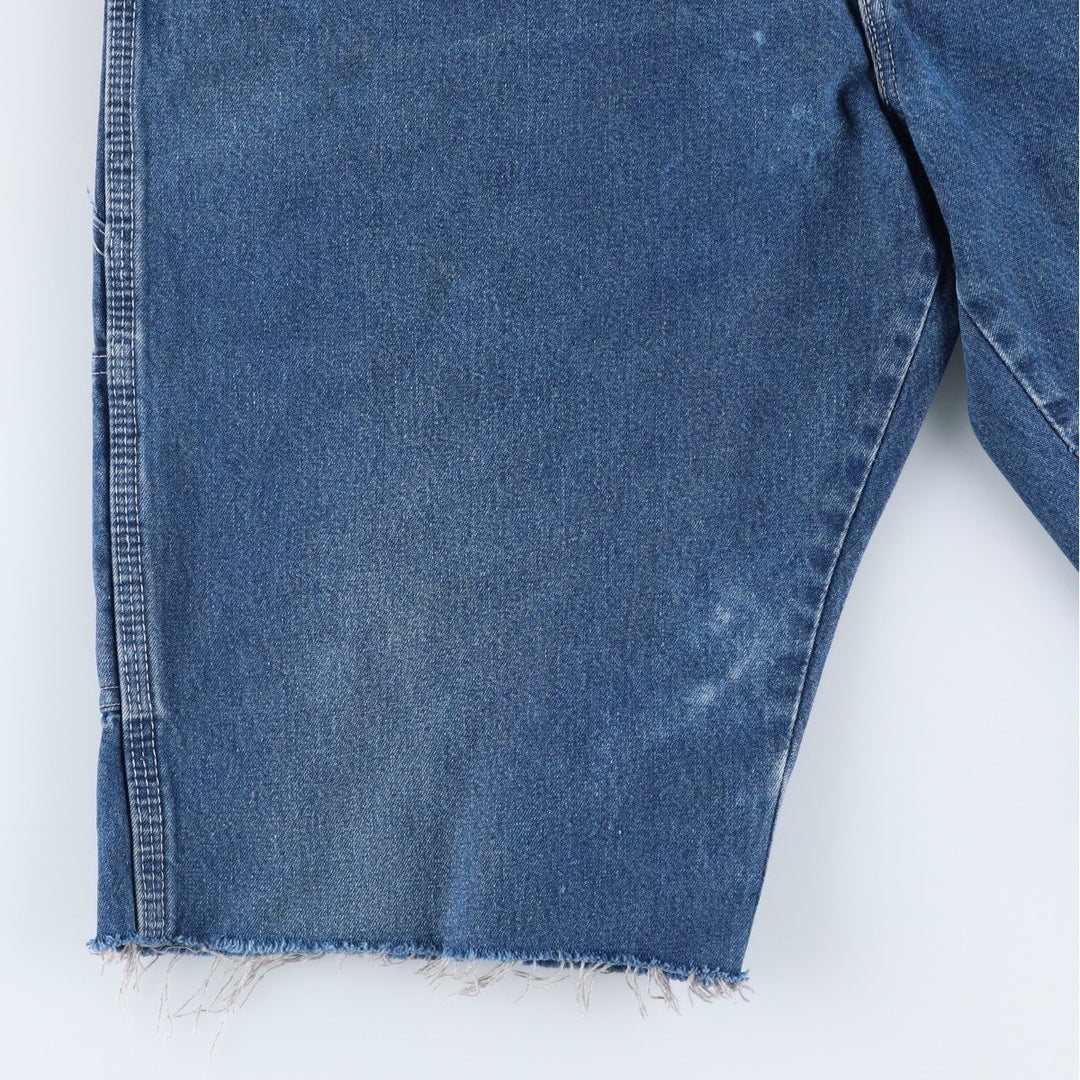 Dickies Cut-Off Denim Painter Shorts, Men's Size W36 (approx.) cotton blue type Vintage Second Hand