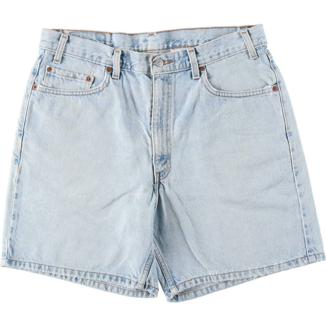 00'S Levi's 550 Relaxed Fit Denim Shorts for Men, W35 cotton blue type Vintage Second Hand