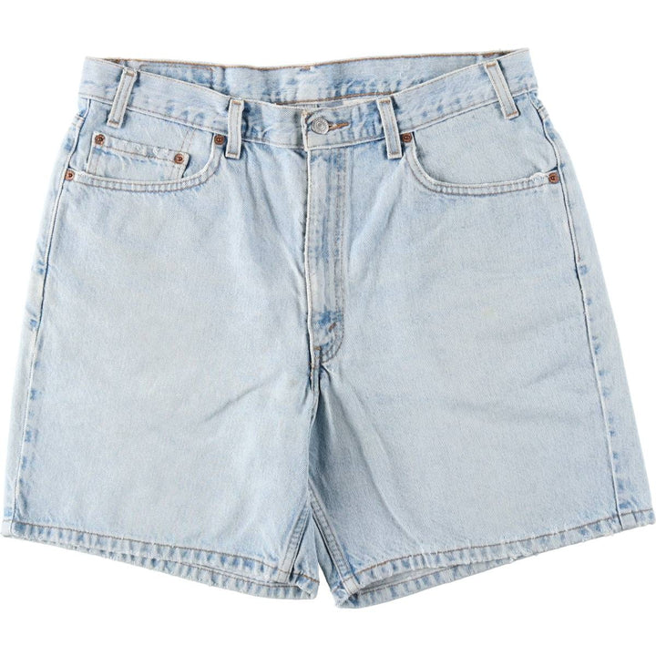 00'S Levi's 550 Relaxed Fit Denim Shorts for Men, W35 cotton blue type Vintage Second Hand