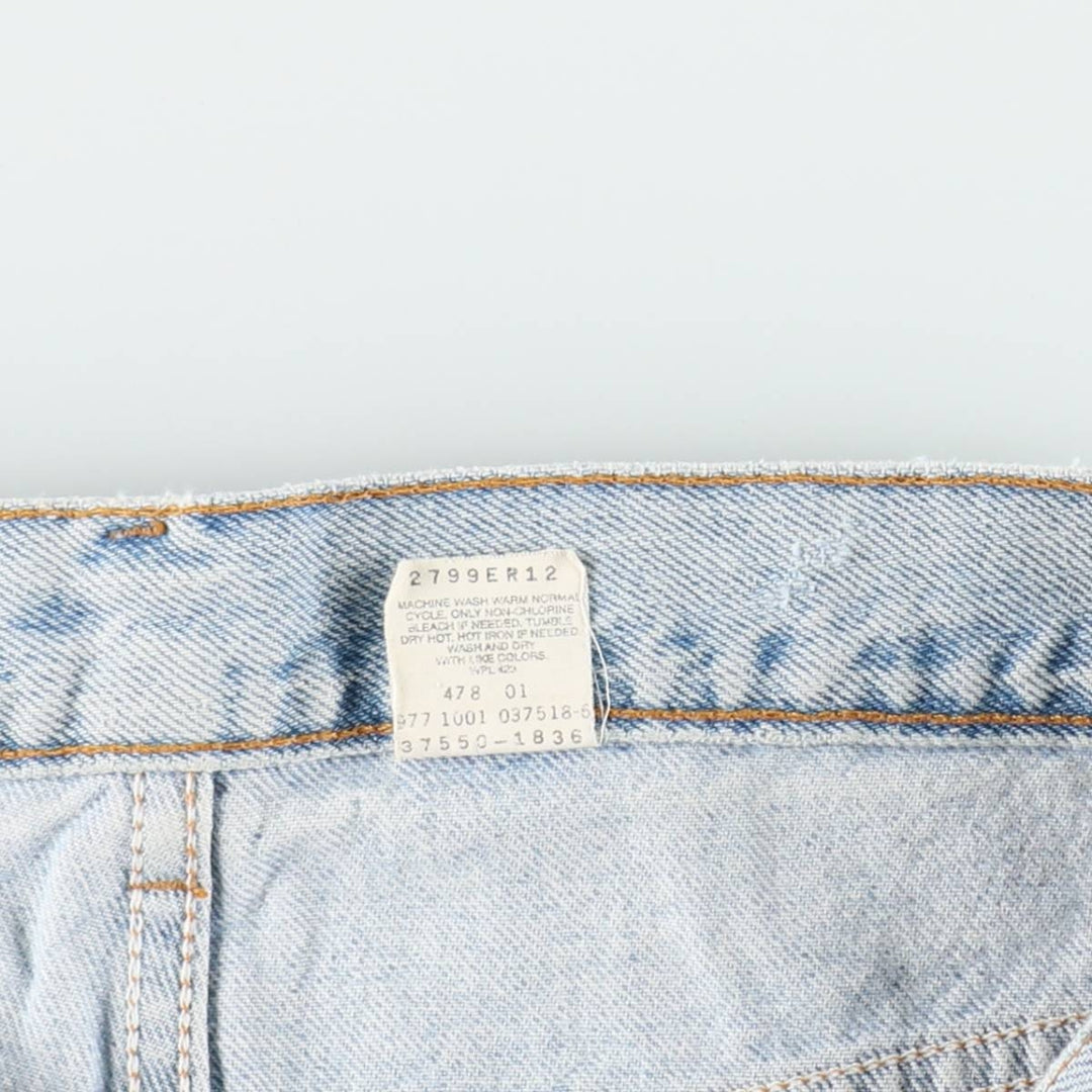 00'S Levi's 550 Relaxed Fit Denim Shorts for Men, W35 cotton blue type Vintage Second Hand