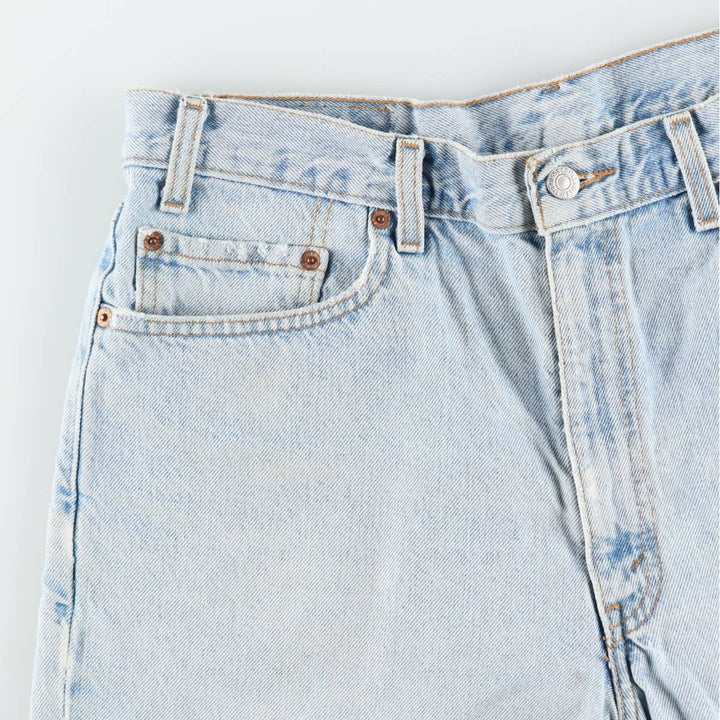 00'S Levi's 550 Relaxed Fit Denim Shorts for Men, W35 cotton blue type Vintage Second Hand