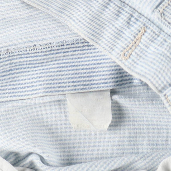 Lee RIVETED Stripe Pattern Hickory Stripe Denim Shorts Half Pants Men's W33 (approx.) unclear Blue type light blue Vintage Second Hand
