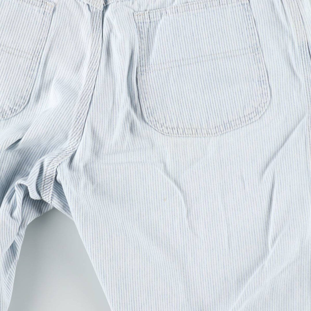 Lee RIVETED Stripe Pattern Hickory Stripe Denim Shorts Half Pants Men's W33 (approx.) unclear Blue type light blue Vintage Second Hand