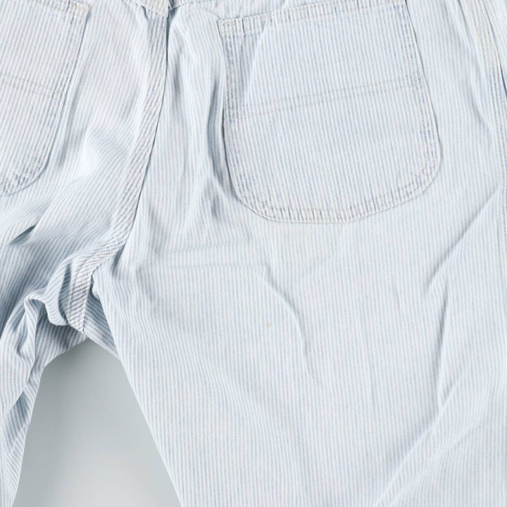 Lee RIVETED Stripe Pattern Hickory Stripe Denim Shorts Half Pants Men's W33 (approx.) unclear Blue type light blue Vintage Second Hand