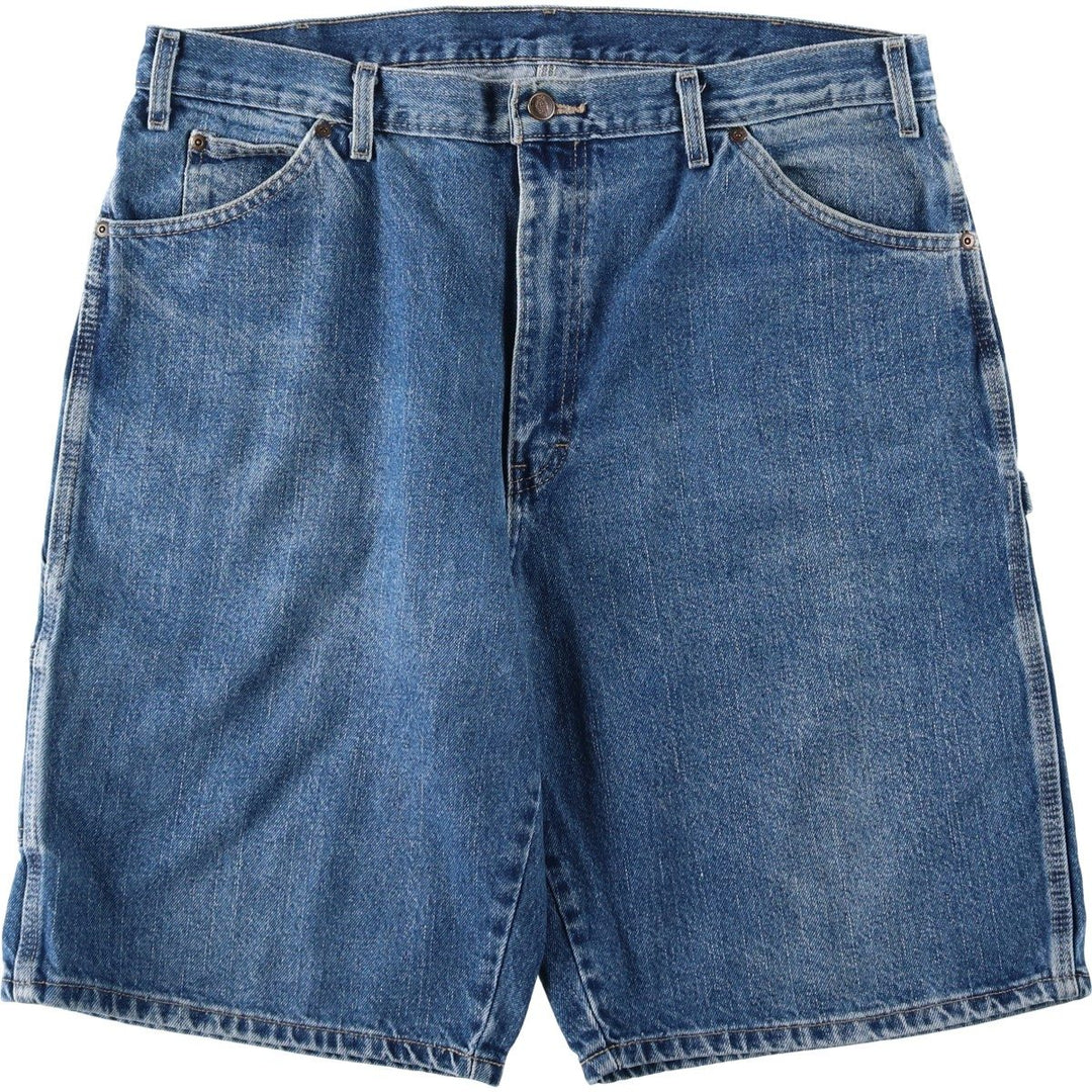 Dickies denim painter shorts, half pants, men's size w37 cotton blue type Vintage Second Hand