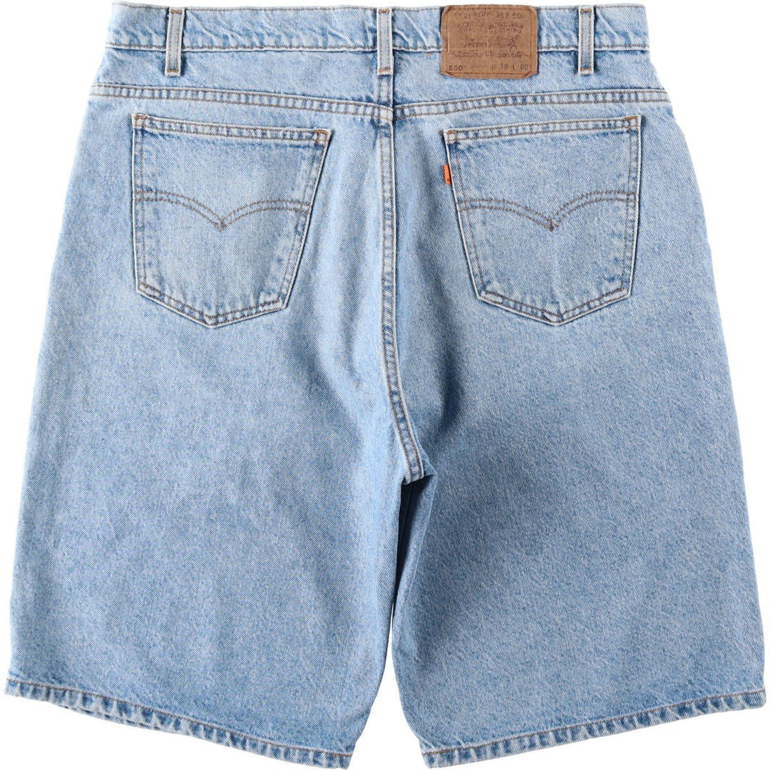 Levi's 550 Relaxed Fit Orange Tab Denim Shorts, Men's W37 (approx.), Vintage. unclear blue type Vintage Second Hand