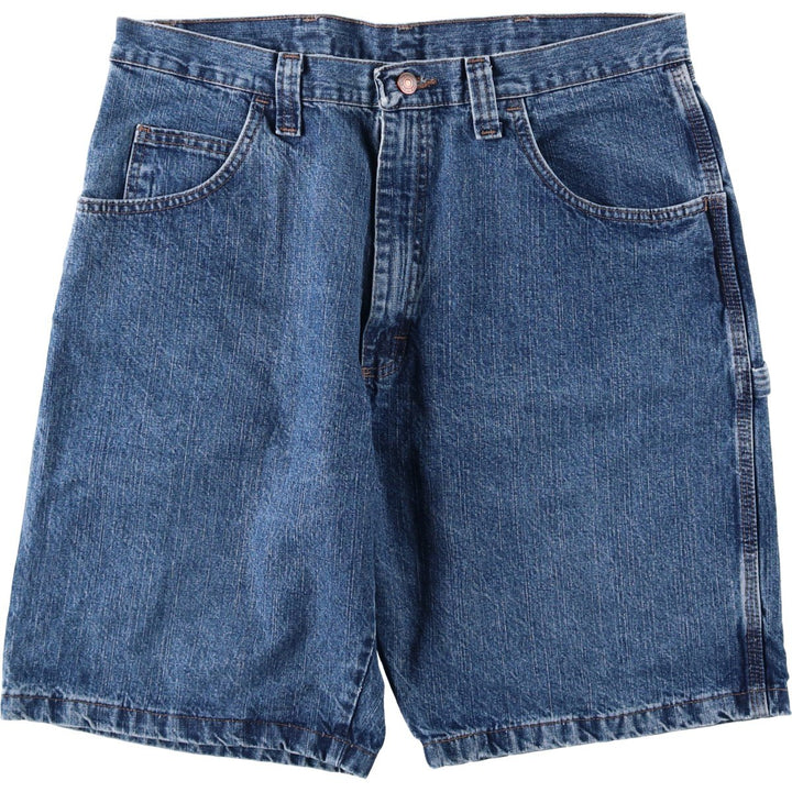 2000'S Wrangler CARPENTER denim painter shorts, men's size W36 (approx.) cotton blue type Vintage Second Hand