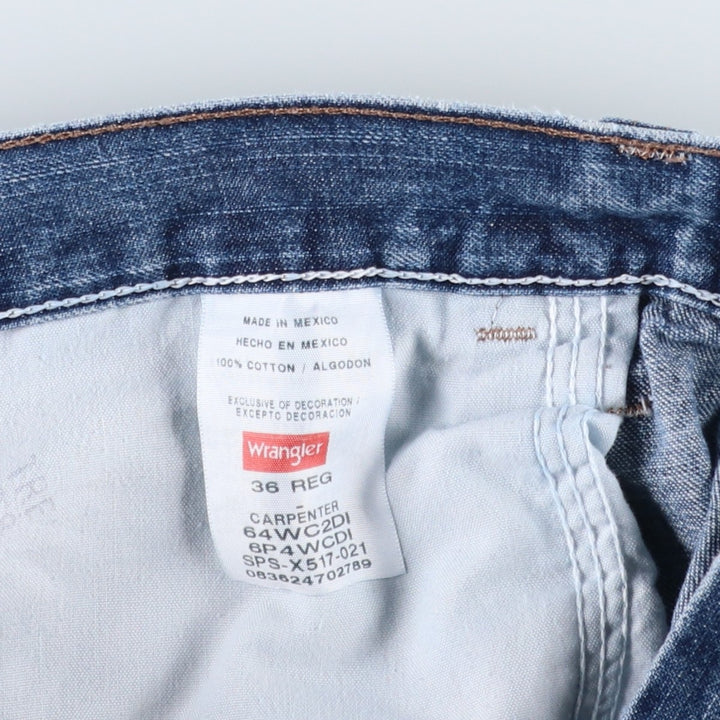 2000'S Wrangler CARPENTER denim painter shorts, men's size W36 (approx.) cotton blue type Vintage Second Hand