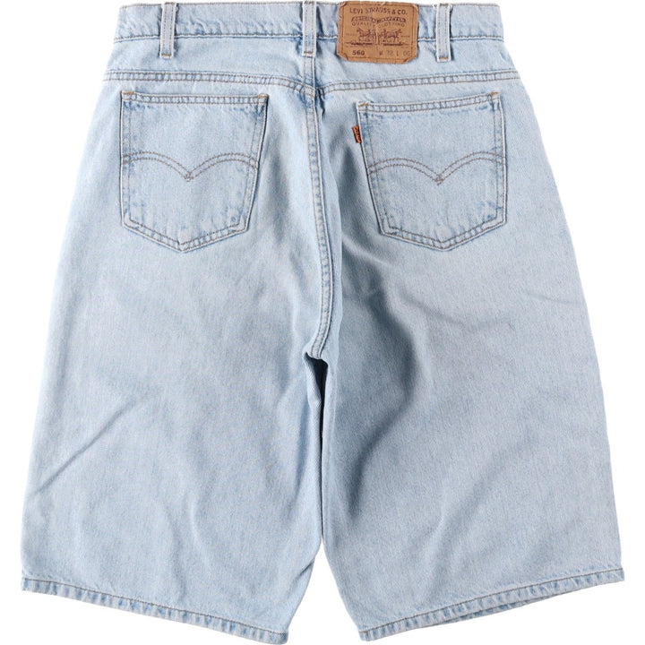 Levi's 560 Orange Tab Denim Shorts, Men's W32 (approx.), Vintage. unclear blue type Vintage Second Hand